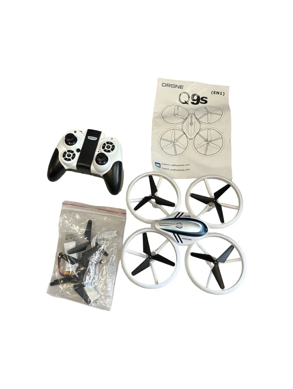 Q9s 2.4GHz RC Quadcopter Drone with Controller, Battery & USB Charger